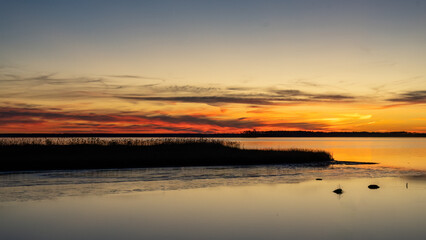 Fototapeta na wymiar Sunset Over The River