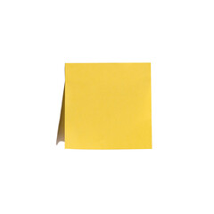 Blank yellow sticker or post it note. Isolated.