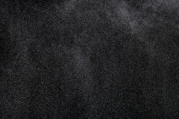 Million of Star Dust, Photo image of falling down shower rain snow, heavy snows storm flying. Freeze shot on black background isolated overlay. Spray water fog smoke as star particle on wind