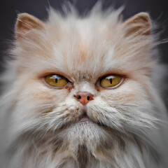 Persian Cat Portrait. Generative AI