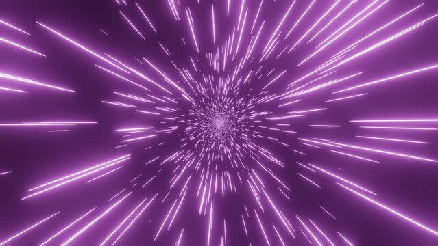 Looping Sci-fi Hi-Speed galaxy WARP animation as illuminated magenta color.