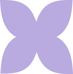 Four petal flower illustration