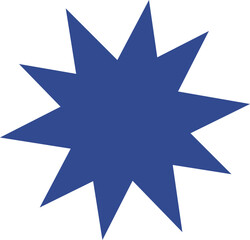 Fototapeta na wymiar Blue star sticker