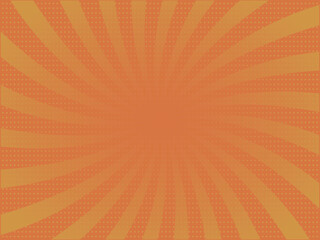 Orange Spiral Pop art Background, comic style. Retro style. vector graphic illustration