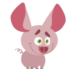 cartoon vector pig 