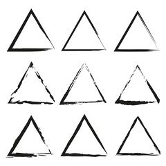 brush triangles. Vector illustration.