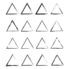 brush triangles. Vector illustration.