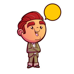 character of a person with a smile