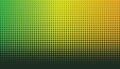 Green to yellow polka dot background