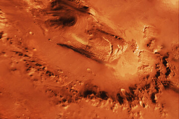 Surface of the planet Mars. Elements of this image furnished by NASA