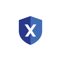 Obraz premium blue shield with X protect