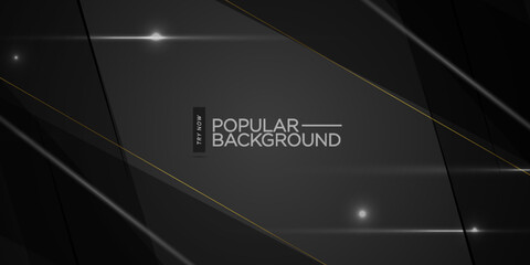 popular premium colorful overlap abstract background with gold lines,light and shine gradient dark gray color combination on background. Eps10 vector
