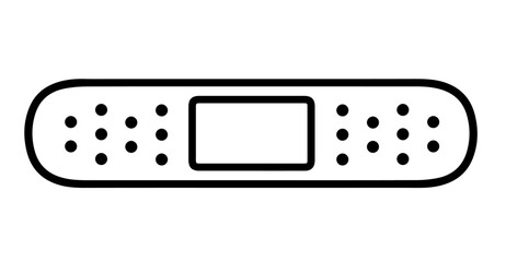 シンプルな絆創膏の線画