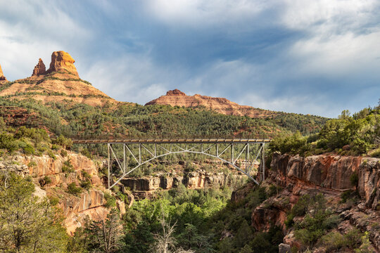 View of the Midgley Bridge on Arizona 89A Near Sedona