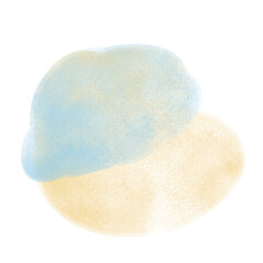 Teal watercolor cloud