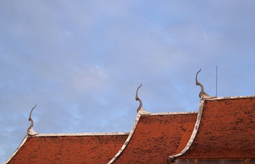 Beautiful Thai temple roof architecture