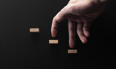 steps to success. making progress and development with step by step.