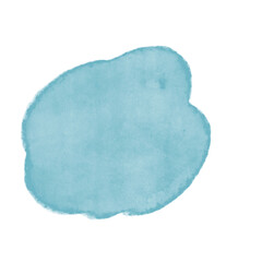 Teal watercolor cloud