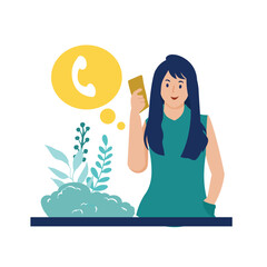 girl with phone calling