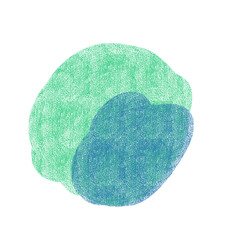 Teal watercolor cloud