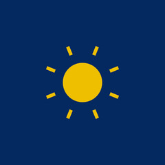 sun brightness weather glyph icon