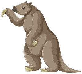 Ground sloth extinct animal vector © GraphicsRF