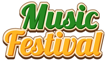 Music Festival text for banner or poster design