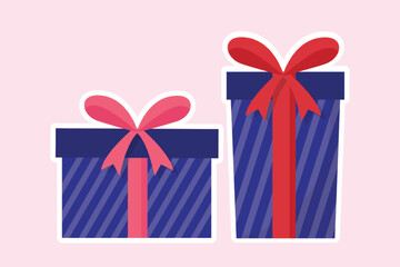 Valentine's day element collection in flat design simple and elegant vector design