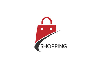 Shopping bag logo. online shop logo.