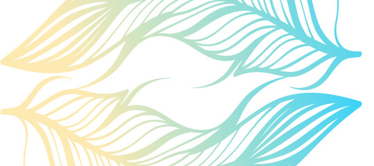 Fototapeta na wymiar gradient mesh feathers white background Design Wallpaper Vector