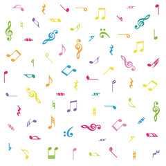  カラフル音符バックグラウンド　ベクター