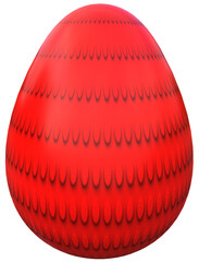 3D red textured Easter egg