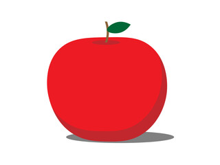 シンプルな赤いリンゴのベクターアイコン