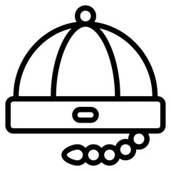 hat icon with outline style. Suitable for website design, logo, app and UI. Based on the size of the icon in general, so it can be reduced.