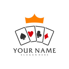 King Poker logo vector template, Creative Poker logo design concepts