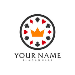 King Poker logo vector template, Creative Poker logo design concepts