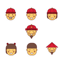 vector chinese avatar is suitable for your additional ornaments at the chinese new year celebration