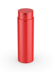 Blank cosmetic pump container bottle mockup template, 3d render illustration.