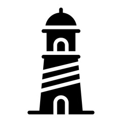 lighthouse glyph icon