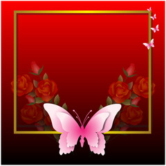 background with butterflies