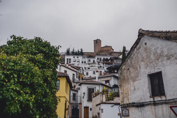 Fototapeta na wymiar houses in the hills of granada 