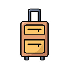 travel bag icon vector design template in white background