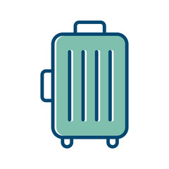travel bag icon vector design template in white background