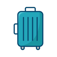 travel bag icon vector design template in white background