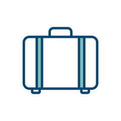 travel bag icon vector design template in white background