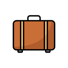 travel bag icon vector design template in white background