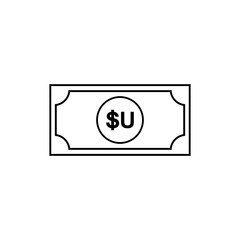 Uruguay Currency Symbol, Peso Uruguayo Icon, UYU SIgn. Vector Illustration