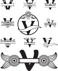 Alphabet Letter Monogram design