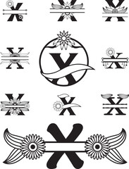 Alphabet Letter Monogram design