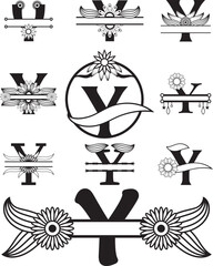 Alphabet Letter Monogram design